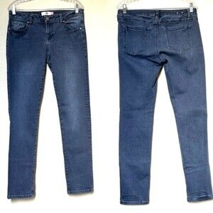 CAbi slim boyfriend stretch gray jeans denim size 6